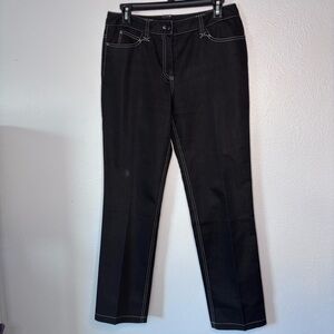 Etcetera Women's Black Pants with Contrast Stitching